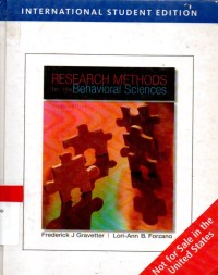 Research Methods for the Behavioral Sciences 3'rd Ed.