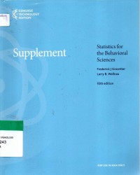 Statistics for the Behavioral Sciences (Supplement) 10'th Ed.