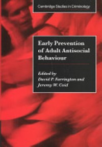 Early Prevenyion of Adult Antisocial Behaviour