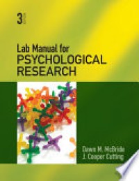 Lab Manual for Psychological Research 3'rd Ed.