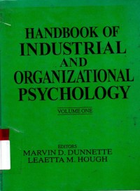 Handbook of Industrial and Organizational Psychology Vol. 1