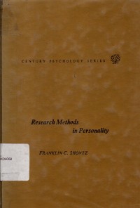 Research Methods in Personality