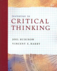 Invitation to Critical Thinking 6'th Ed.